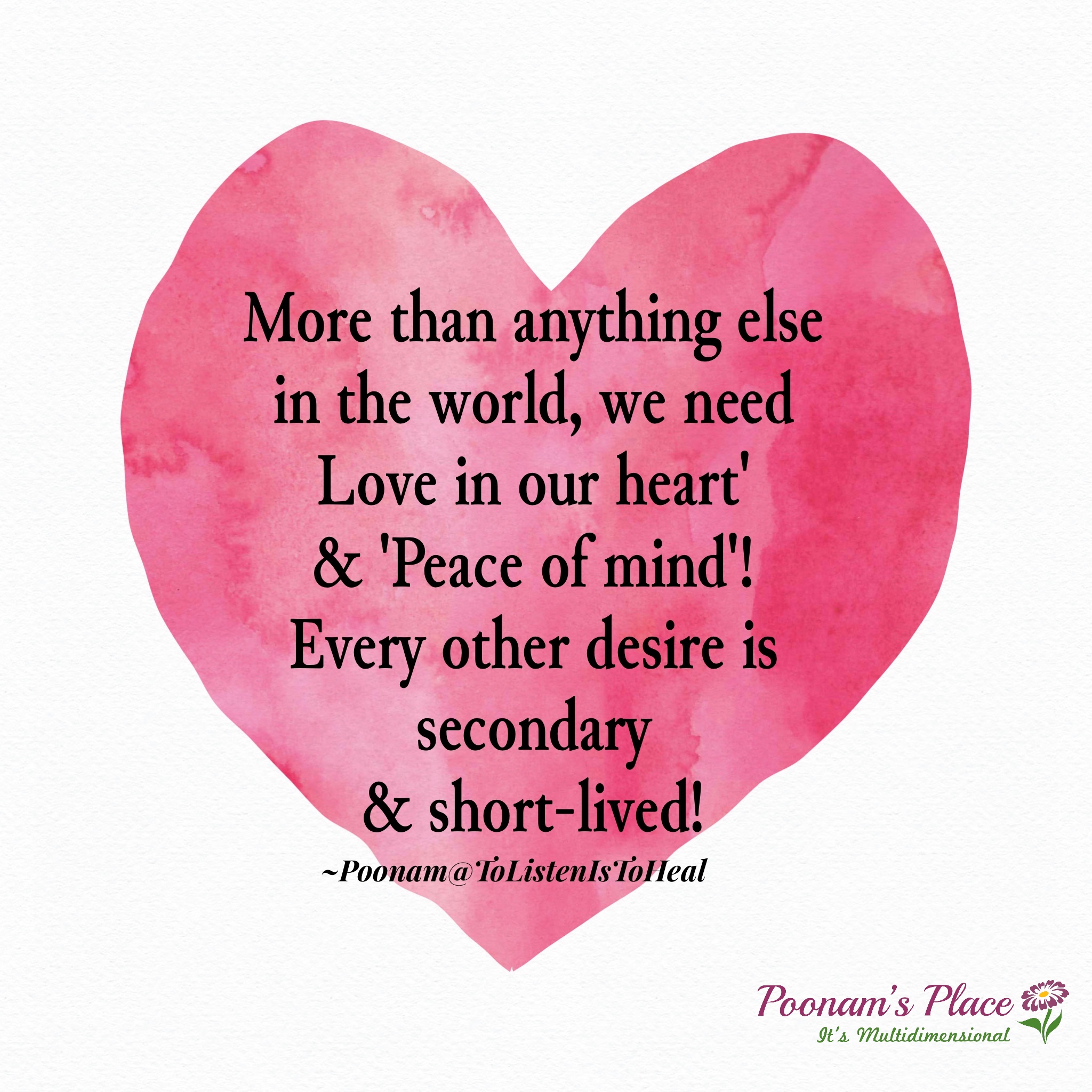 “We Need” by: Poonam