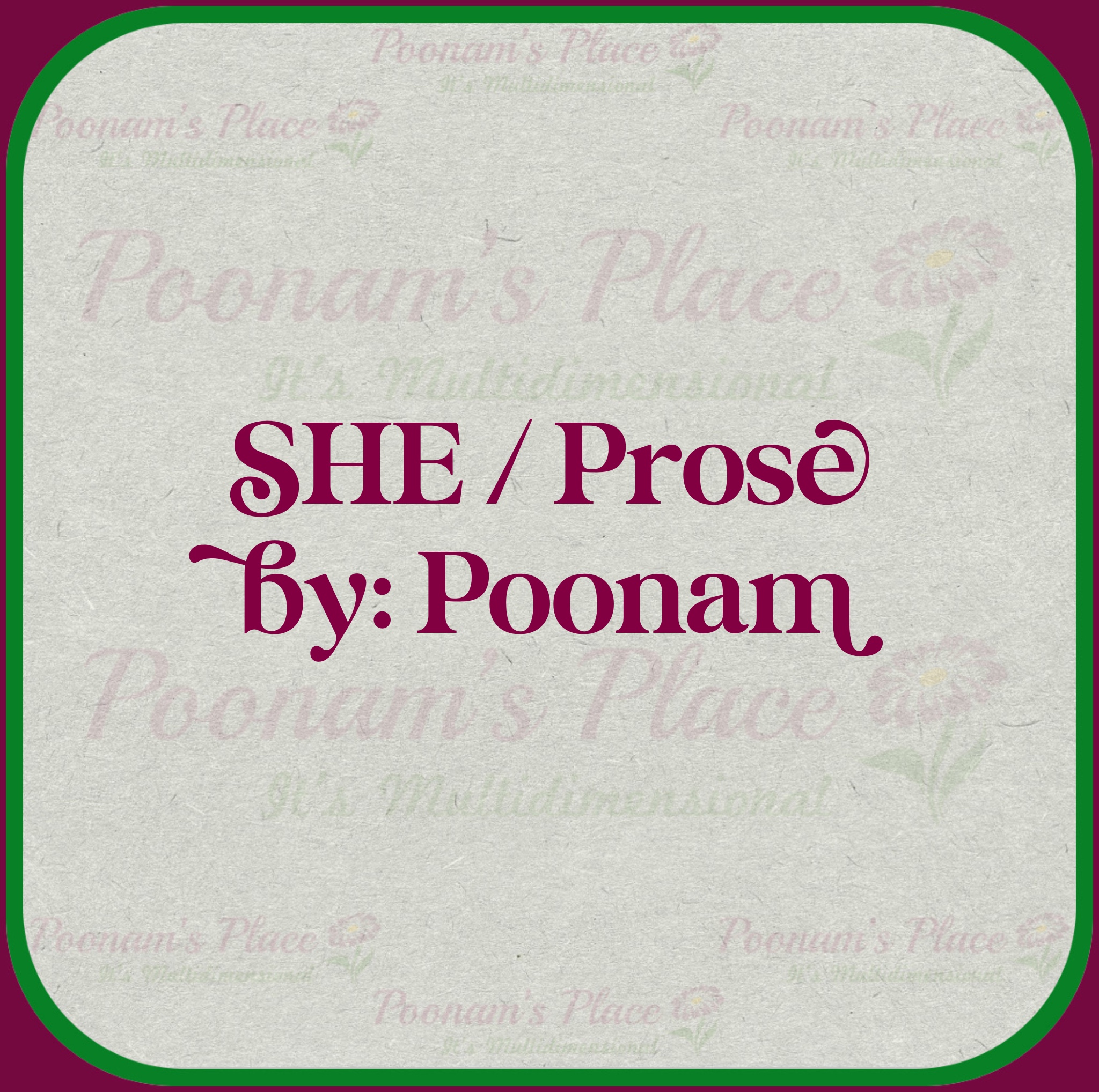 “She” by: Poonam